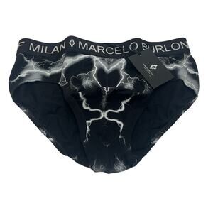 8-83 MARCELO BURLON Men's Bikini Brief Underwear Lightning Black Small